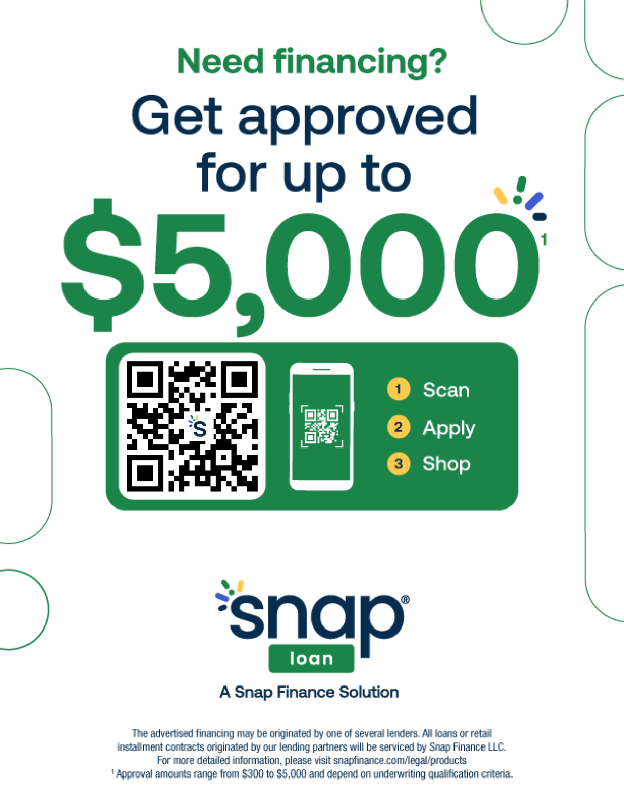 Snap Finance — Get approved for up to $5,000